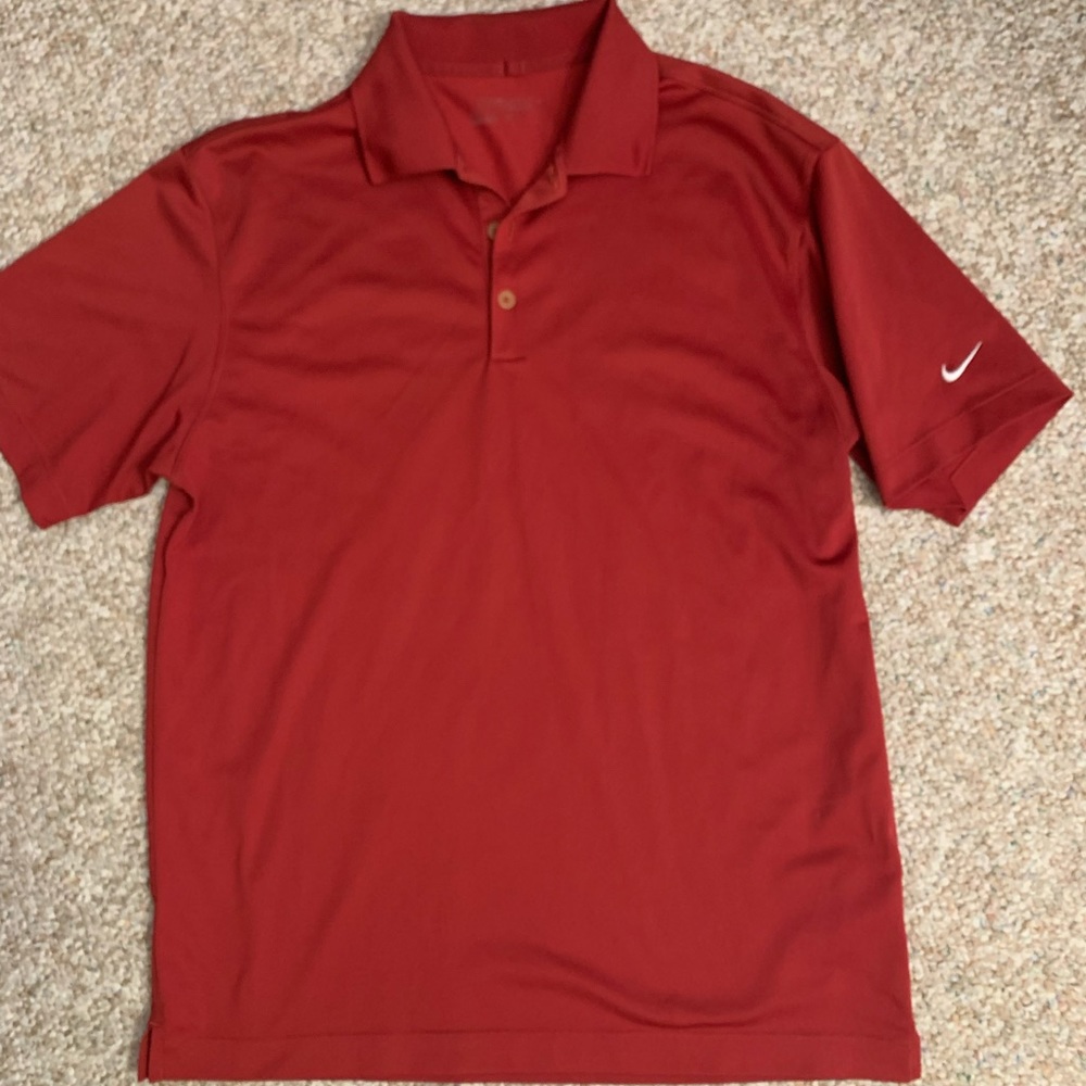 Nike, large, red golf polo